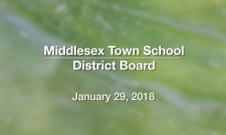 Middlesex Town School District Board - January 29, 2019