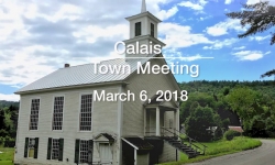 Calais Town Meeting - March 6, 2018