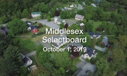 Middlesex Selectboard - October 1, 2019