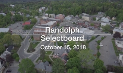 Randolph Selectboard - October 15, 2018