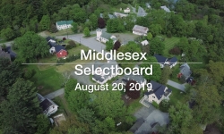 Middlesex Selectboard - August 20, 2019