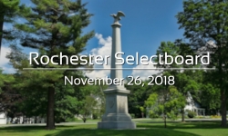 Rochester Selectboard - November 26, 2018