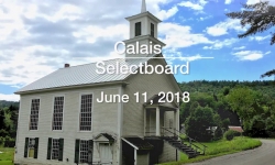 Calais Selectboard - June 11, 2018