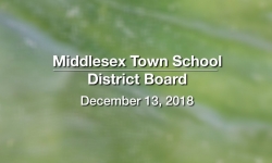 Middlesex Town School District Board - December 13, 2018