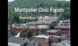 Montpelier Civic Forum - Washington County Senator Candidates Forum: 7/26/18