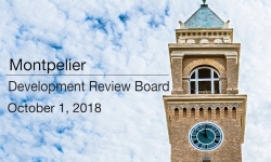 Montpelier Development Review Board - October 1, 2018