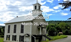 Calais Selectboard - March 26, 2018