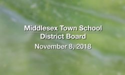 Middlesex Town School District Board - November 8, 2018