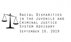 Racial Disparities Advisory Panel - September 10, 2019