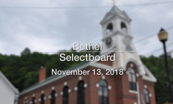 Bethel Selectboard - November 13, 2018