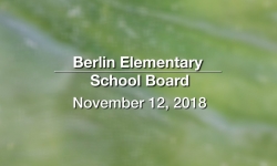 Berlin Elementary School Board - November 12, 2018