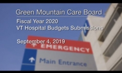 Green Mountain Care Board - Fiscal Year 2020 - VT Hospital Budget Submissions 9/4/19