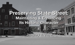 Preserving State Street: Maintaining & Enhancing Its Historic Character