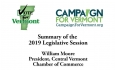 Vote for Vermont: Summery of the 2019 Legislative Session, William Moore