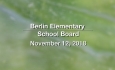 Berlin Elementary School Board - November 12, 2018