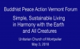 Buddhist Peace Action Vermont - Forum on Living In Harmony